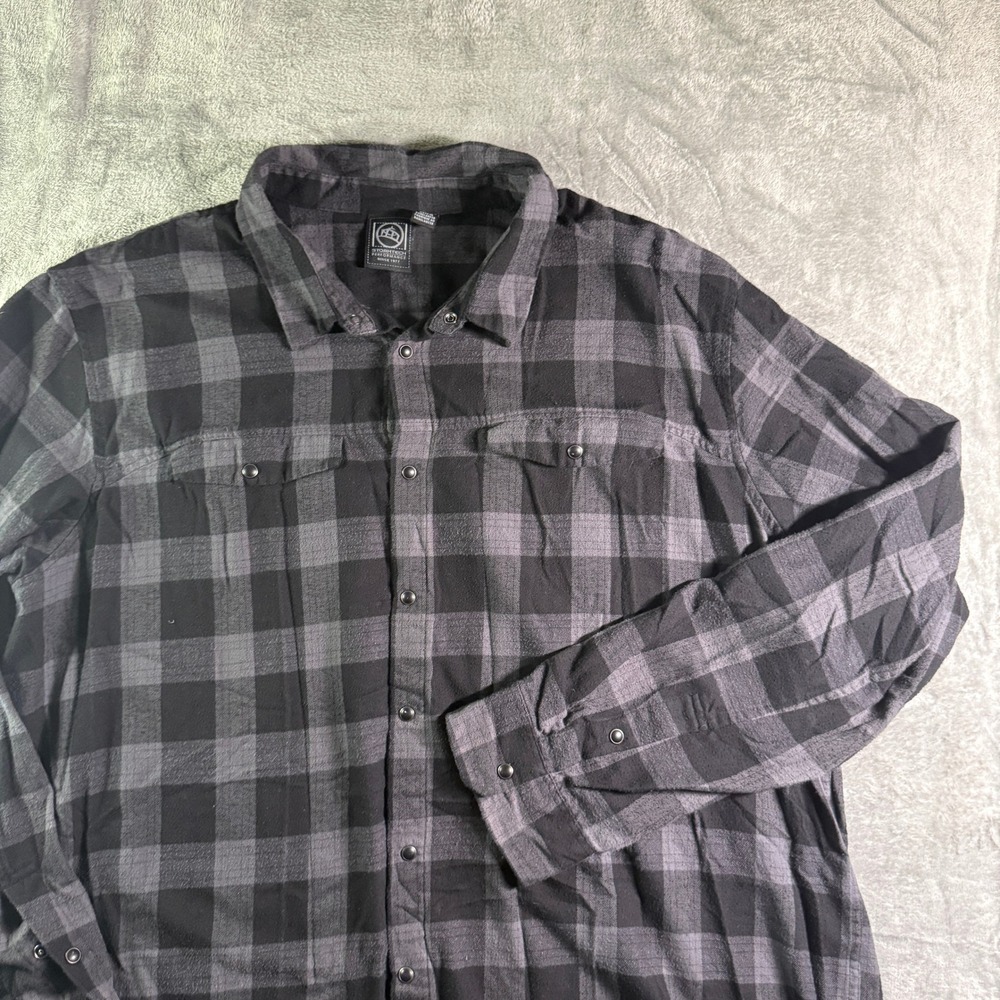 Stormtech Flannel Shirt Plaid Button Up Long Sleeve Relaxed Fit 4XL